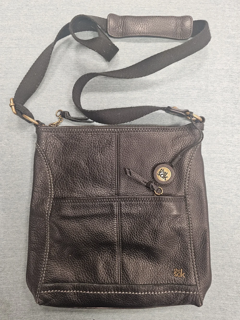 The Sak Black Leather Crossbody Bag